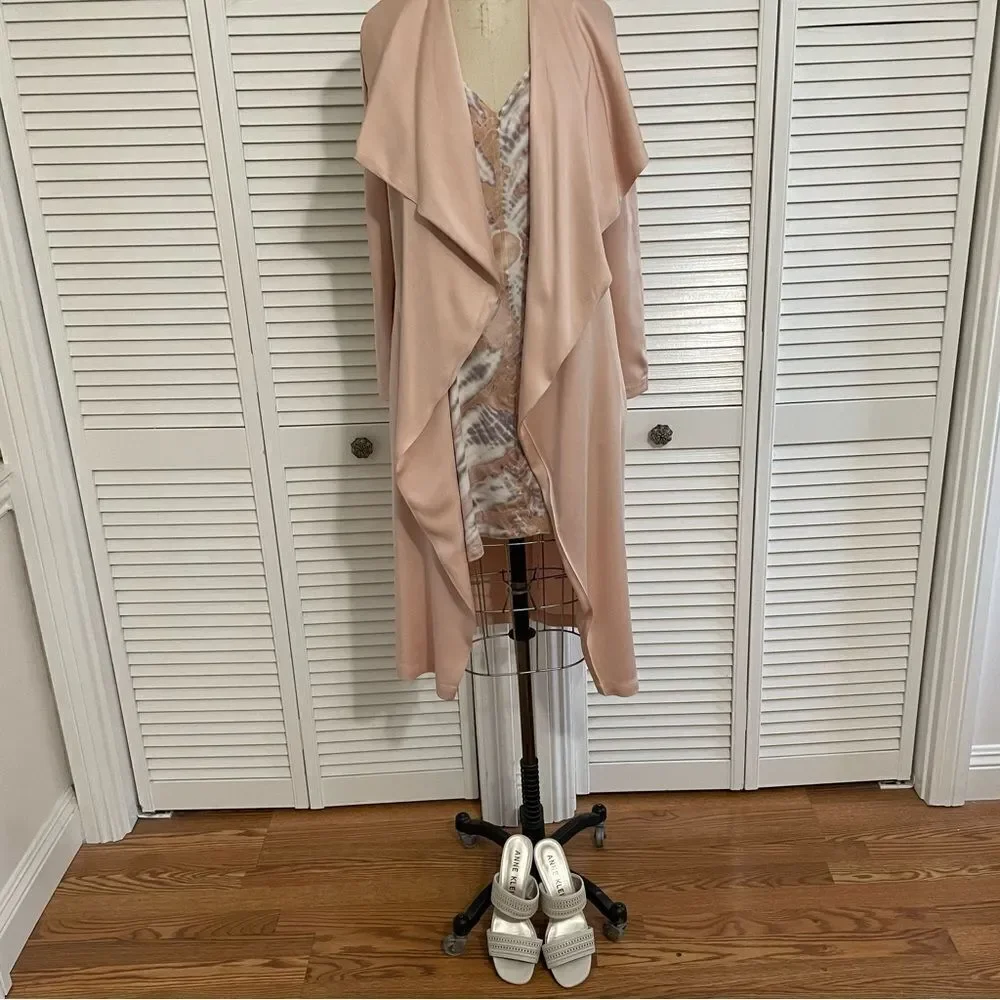 Soia & Kyo Marinella Ballet Pink Straight Fit Trench Coat Sz-XXS